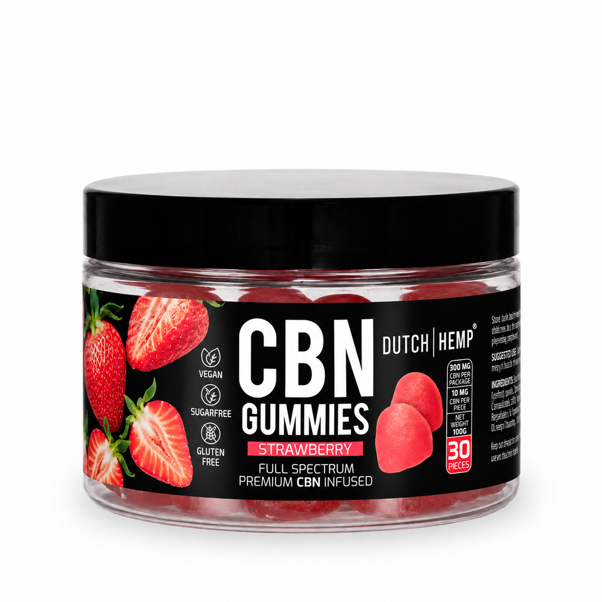 Dutch Hemp CBD Gummies Jordbærsmak CBD Pappa Norge