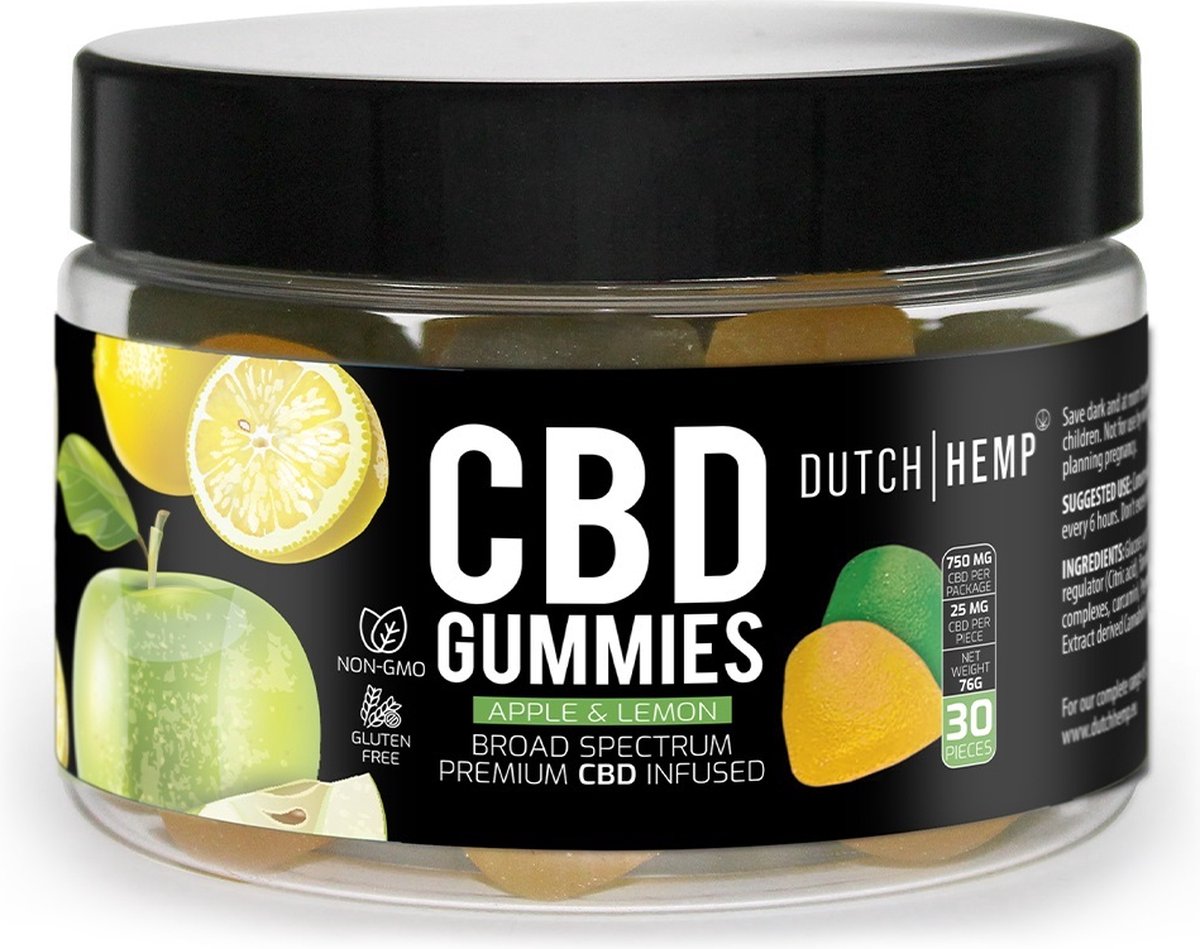 Dutch Hemp CBD Gummies Eple og Sitronsmak